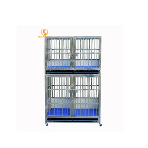 EURPET Cheapest Foldable Veterinary Equipment Dog Cages With Durable Stainless Steel  Veterinary Cages