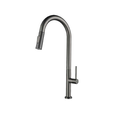 EVOMAX Single Handle High Arc Brushed Nickel Pull Out Kitchen Faucet With Pull Down Sprayer Stainless Steel Kitchen Sink Faucets