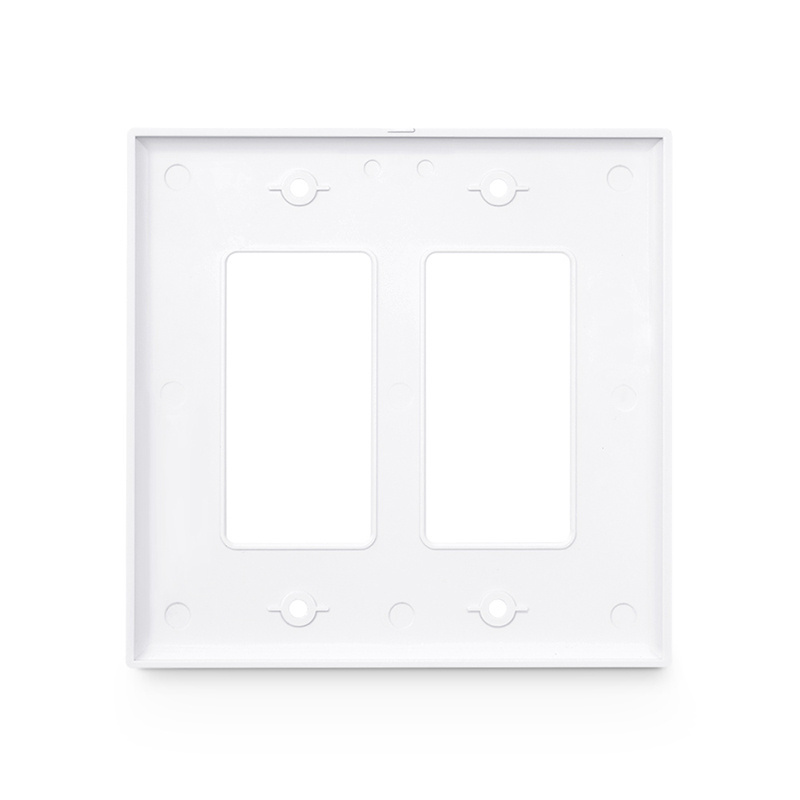 Single Dual Port  Faceplate 2 Gang American Standard Plastic Cover Wall Plate