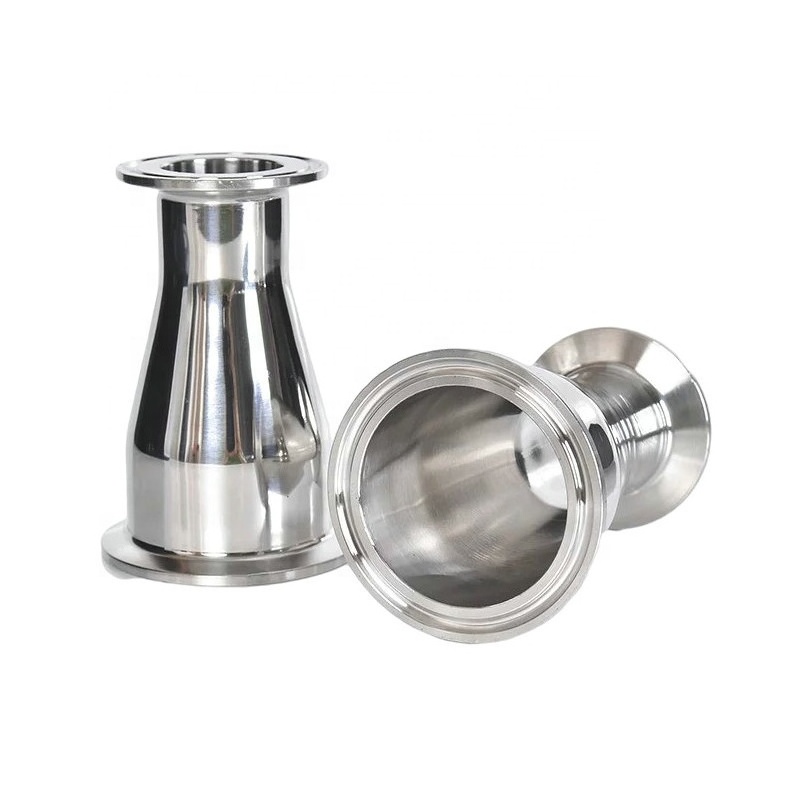 Stainless  Steel   Tri Clamp  Concentric  Reducer  with   Sanitary  Tri Clover  Food Grade   TC  Ferrule  End