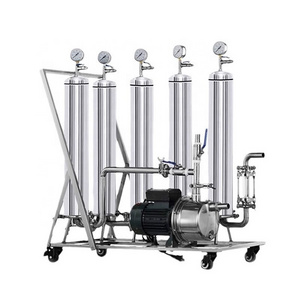 Sanitary  Cartridge  Microporous membrane  Stages  Liquor  Filtration Stainless Steel  Filter Housing with Pump Trolley