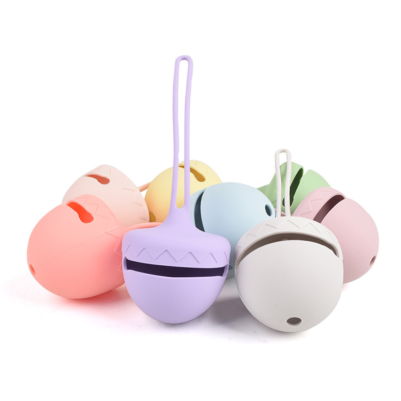 New baby pacifier dummy soother holder chain clips accessory silicone bpa free teeting pouch pacifier head holder