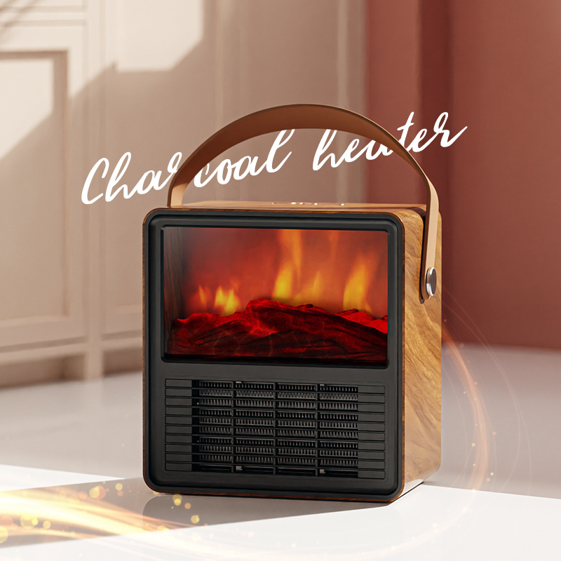 Electric Fan Space Portable Heater Home Room Household Mini Heater Fast Heating Fireplace Desktop Heater