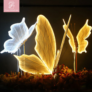 wedding props dancing butterfly background iron mesh butterfly feather wedding decoration large stage decoration