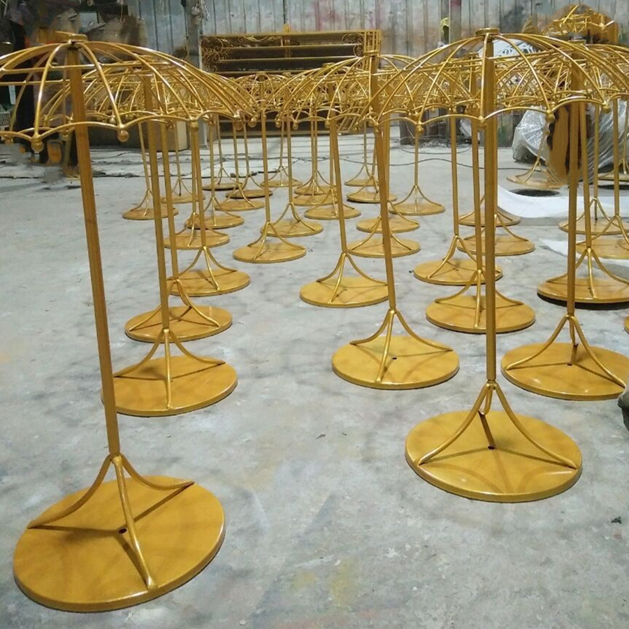 Hot sale Metal Umbrella Wrought iron Flower Stand Wedding Centerpiece & Table Decorations Wholesale