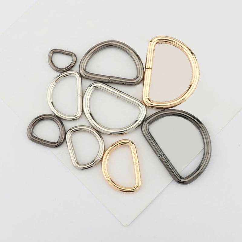 Custom Customized Metal D Ring Half Round Ring For Bags Circularbucklemetalring Buckles Hook Welded Stainless Steel D Ring