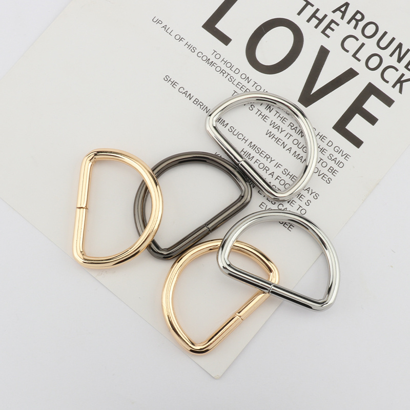 Custom Customized Metal D Ring Half Round Ring For Bags Circularbucklemetalring Buckles Hook Welded Stainless Steel D Ring