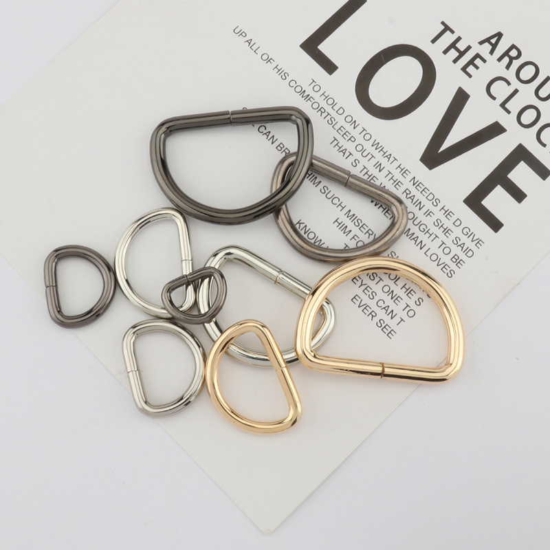 Custom Customized Metal D Ring Half Round Ring For Bags Circularbucklemetalring Buckles Hook Welded Stainless Steel D Ring