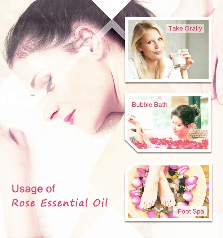 Pure Rose Oil Essential Skin Beauty Aroma Massage Oil 3ml 5ml/Organic rose essential oil