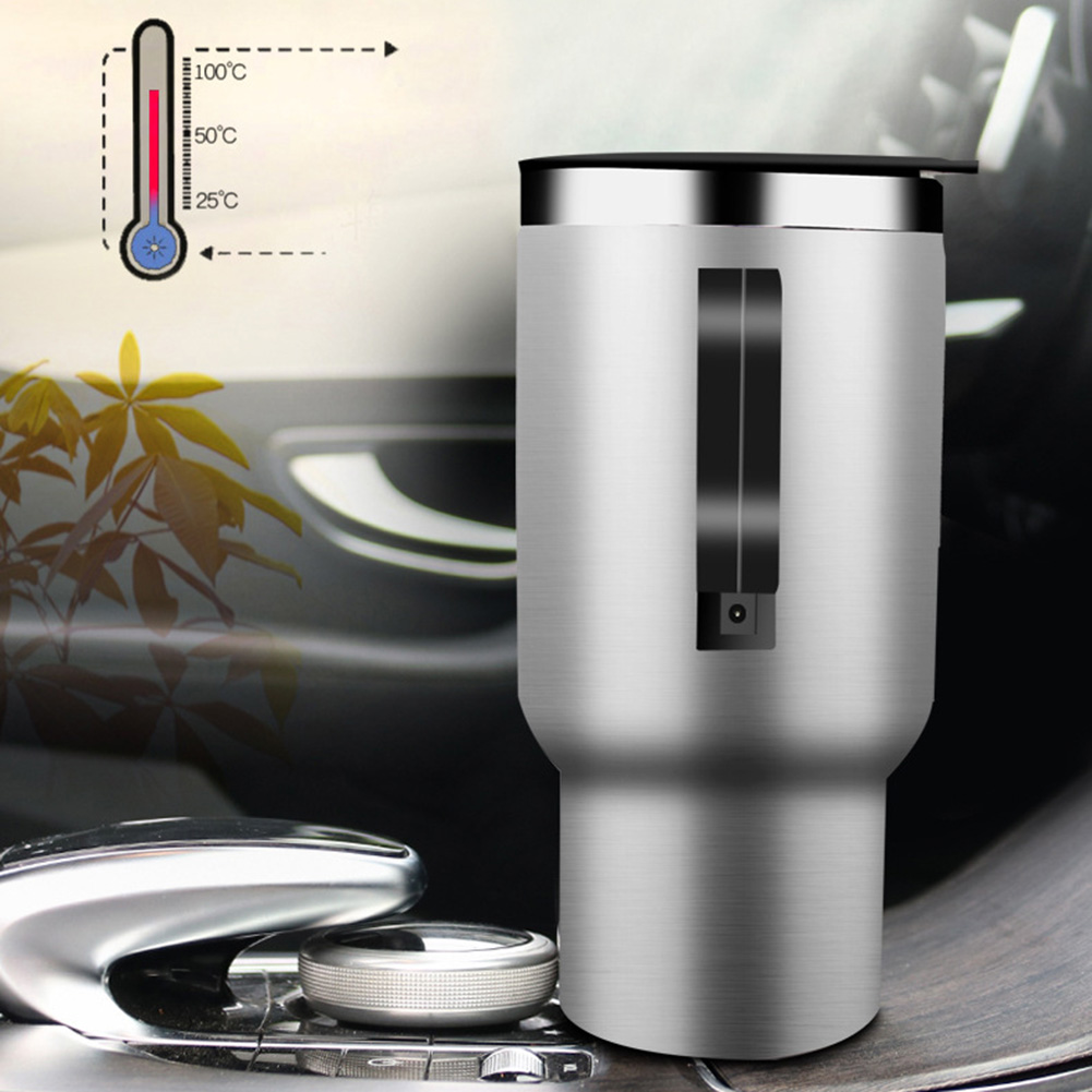 FS255 500ML 12V Car Vehicle Heating Stainless Steel Water Cup Kettle Coffee Heated Mug thermos thermal mug circles thermos