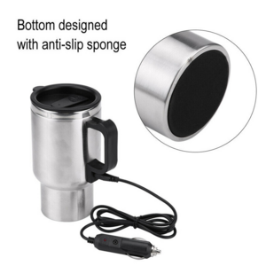 FS255 500ML 12V Car Vehicle Heating Stainless Steel Water Cup Kettle Coffee Heated Mug thermos thermal mug circles thermos