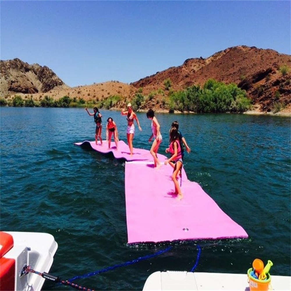 Hot selling water slide boat color water cushion water entertainment mat