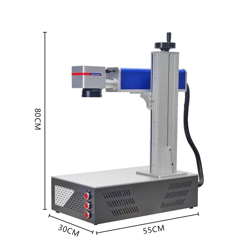 Portable 50w Pulsed Desktop Fiber Laser Marking Machine for stainless steel leather mirror small laser engraving machine