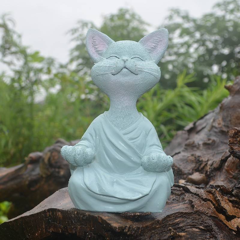 Resin Crafts Cat And Dog With Angel Wings Crafts Garden Waterproof Pet Memorial Stone Cartoon Ange l Dog Ornaments