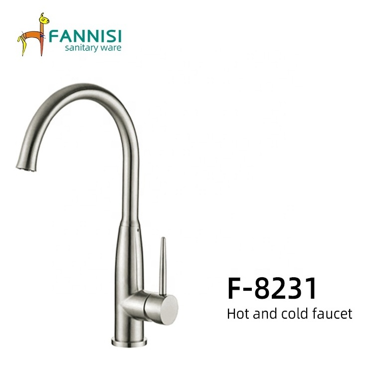 Hot Selling Fannisi corrosion and acid resistance flexible adjustment sink brushed kitchen faucets for usa