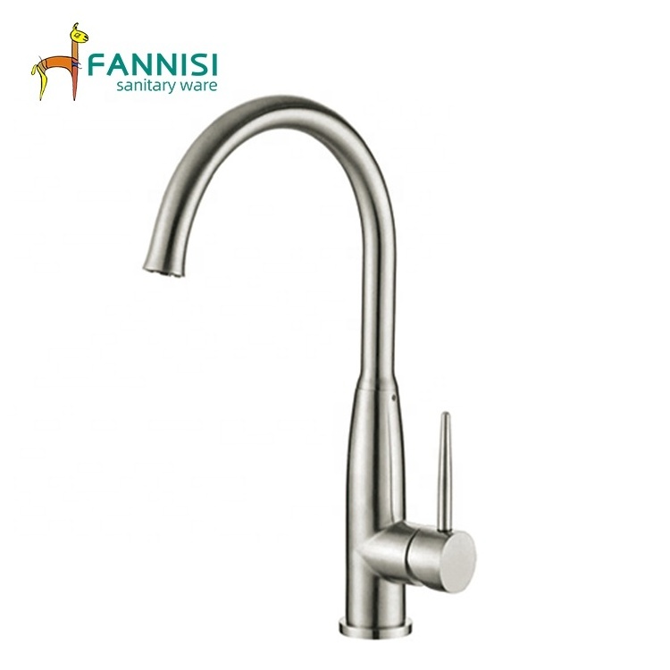 Hot Selling Fannisi corrosion and acid resistance flexible adjustment sink brushed kitchen faucets for usa