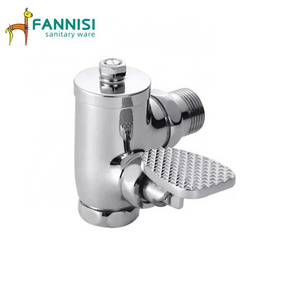 Fitting Flush Valve Foot Operated Flushometer WC Pedal Foot Step Flush Valve for Toilets