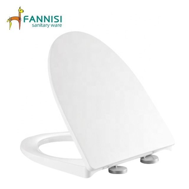 Anti-bacterial ivory white european standard toilets seats adjustable wc seat cover PP cover of plastic toilet seat cover lift