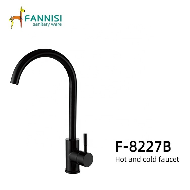 F-8227B Stylish and elegant swan neck deck mount gourmet black bronze kitchen faucet brass tap for basin