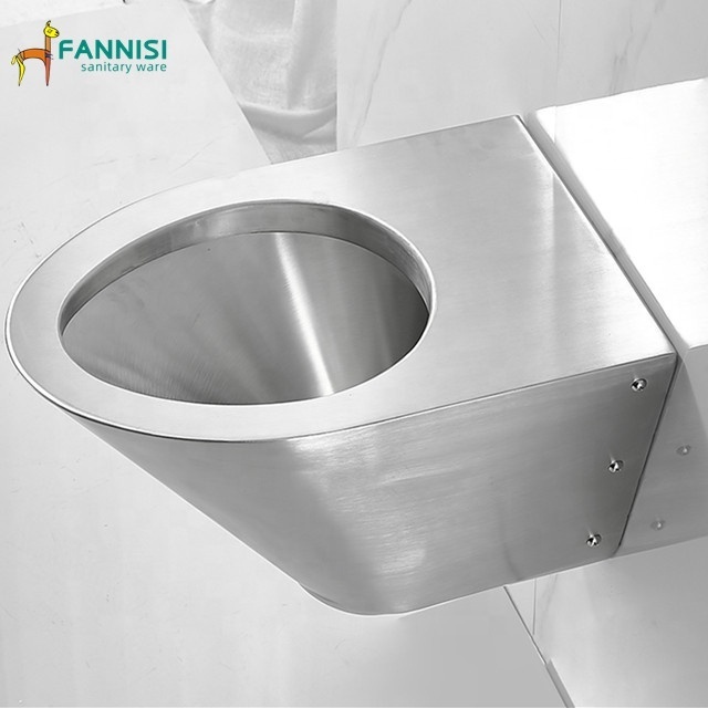 New design bathroom stainless steel wall hung toilet portable toilet price piss wc toilet