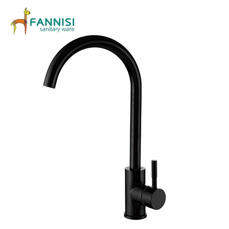 F-8227B Stylish and elegant swan neck deck mount gourmet black bronze kitchen faucet brass tap for basin