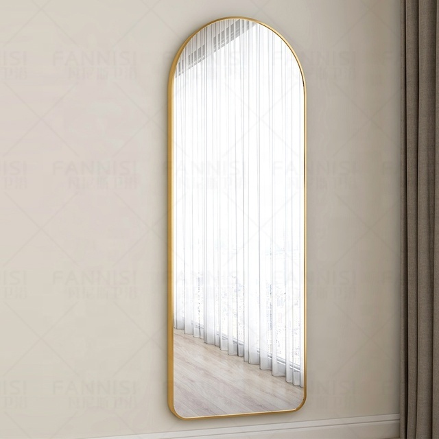 Barbershop  hair salon  beauty mirror furniture bathroom decorative arch mirror with LED lights