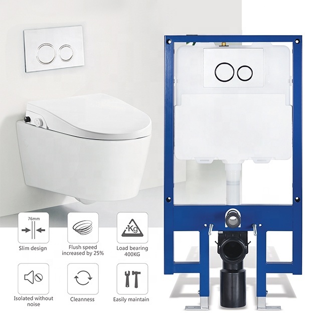 One Piece HDPE Concealed Cistern For Wall Hung Toilet Bathroom Toilet Bowl Water Tank