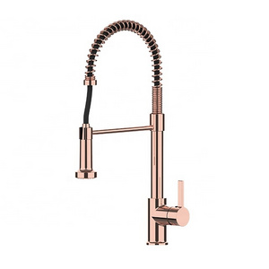 Modern black and golden kitchen tap rose gold kitchen faucet with pull out spout sprayer