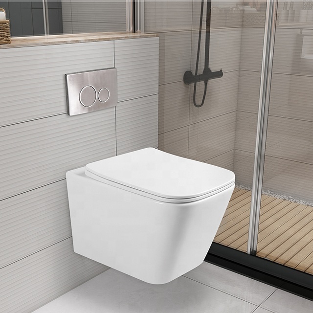 F-8205 Toilette Bowl Wc Suspend Modern Hanging Mount Water Closet Rimless Floating Ceramic Wall Hung Toilet for European market