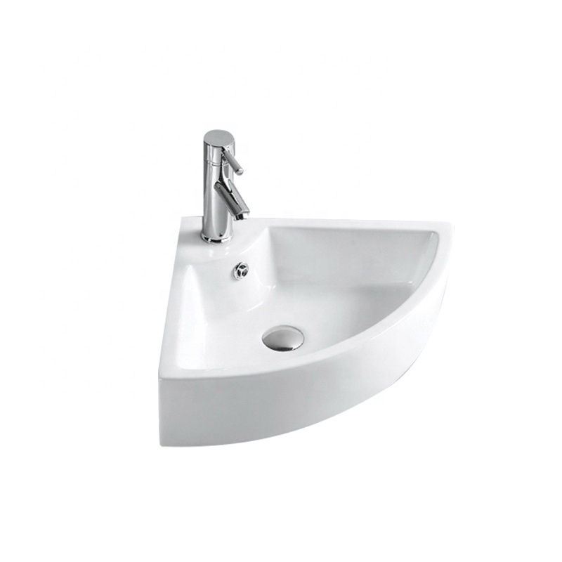 Balcony Bathroom Small Apartment Countertop Triangular Ceramic Face Basin Corner Wash Basin