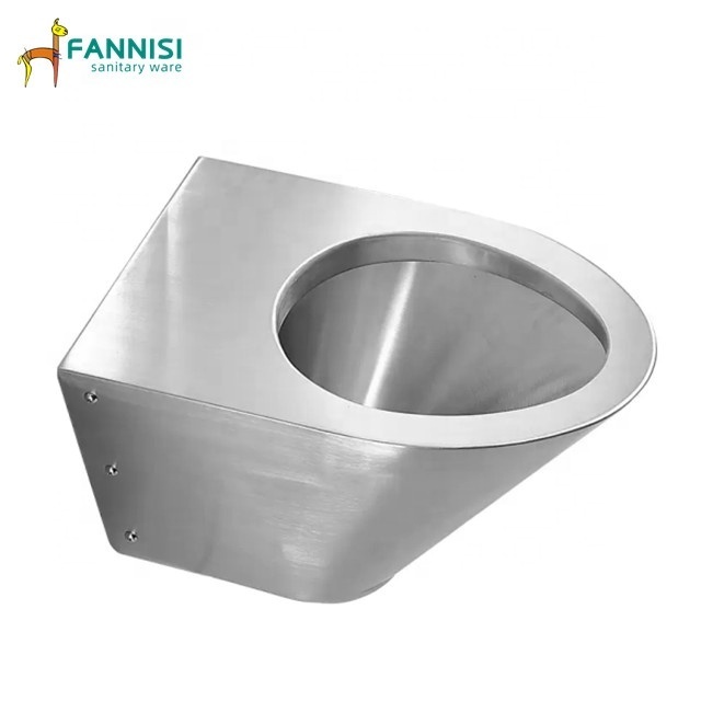 New design bathroom stainless steel wall hung toilet portable toilet price piss wc toilet