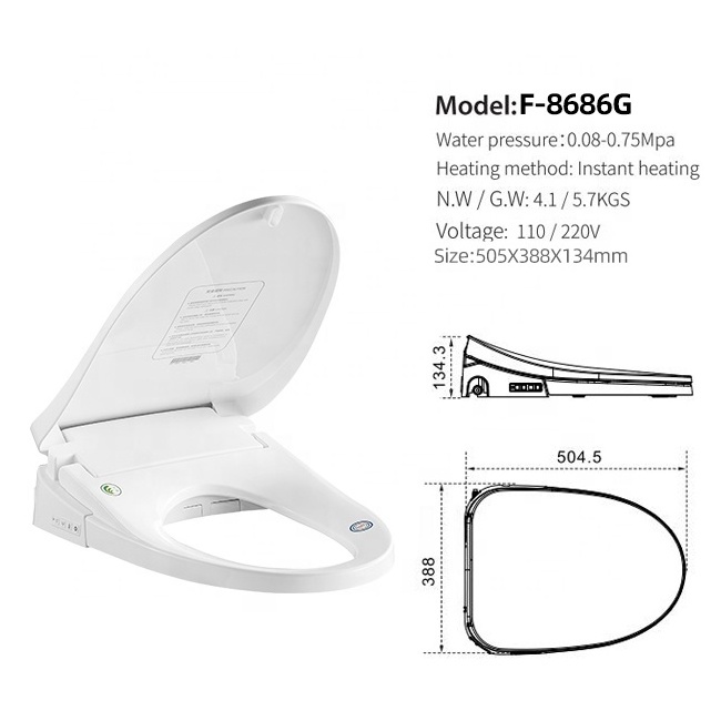 Multi-function remote control restroom automatic washer toilet seats electric toilet seat bidet wc seat lift for elderly and kid