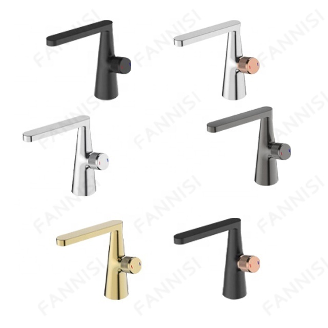 Matte black silver single lever waterfall bathroom basin rose gold faucet