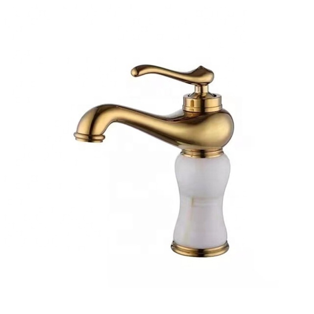 Luxury manufacturer bathroom gold wash basin faucet hot and cold water tap single handle bathroom basin faucet