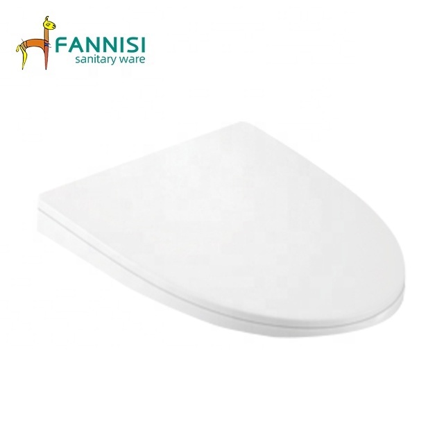 Anti-bacterial ivory white european standard toilets seats adjustable wc seat cover PP cover of plastic toilet seat cover lift