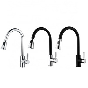 Wholesale black kitchen accessories single cold flexible spray black kitchen faucet