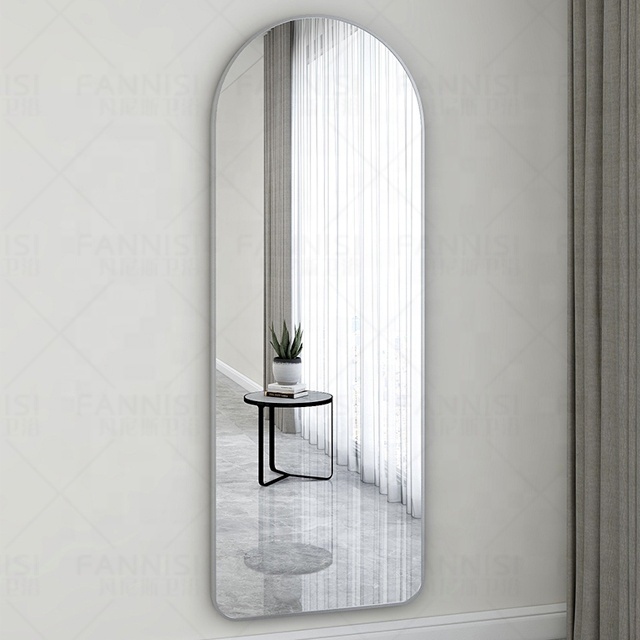 Barbershop  hair salon  beauty mirror furniture bathroom decorative arch mirror with LED lights