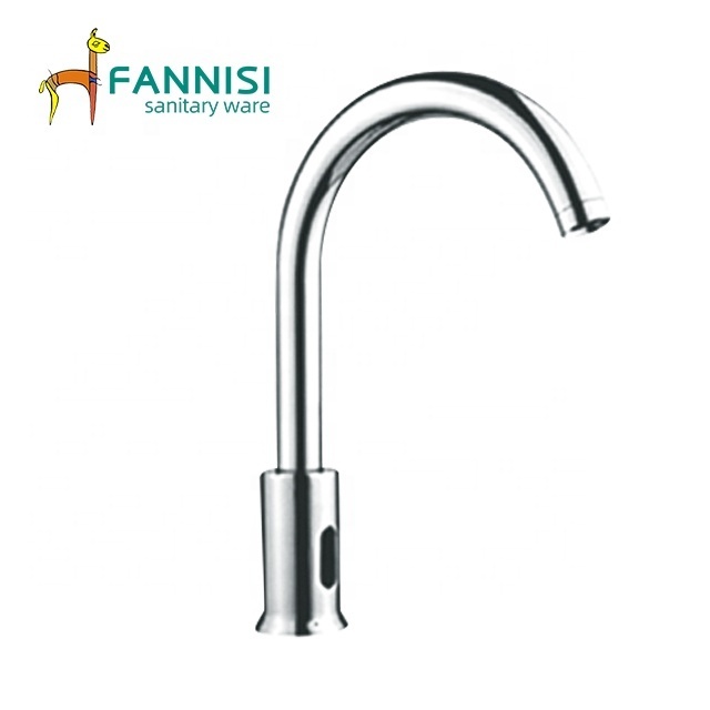 T325 Fannisi factory direct sales swan neck water saving bathroom wc faucet auto tap brass sensor tap for kitchen