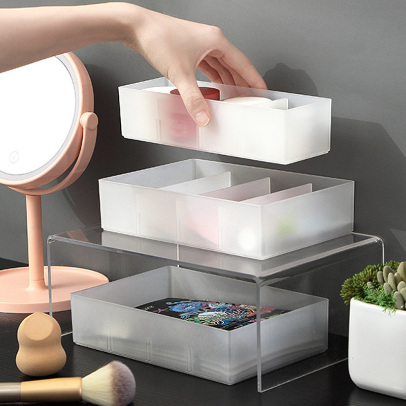 White Plastic Small Multifunctional Kitchen Storage and Tableware Drawer Organizer For Kitchen