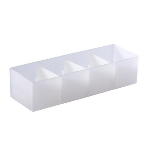 White Plastic Small Multifunctional Kitchen Storage and Tableware Drawer Organizer For Kitchen