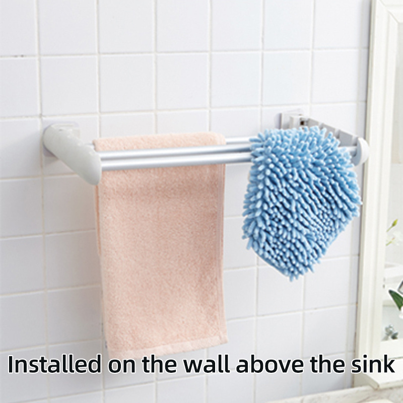 Wall hanging towel rod Hanger Drying Rack for Laundry Room Closet Storage OrganizationWall hanging towel rod