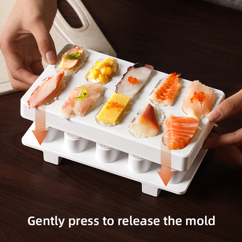 Plastic 10 Sushi Making Set  Diy Cooking Tools Sushi Kit Smart Kitchen Tools Sushi Maker for Beginner