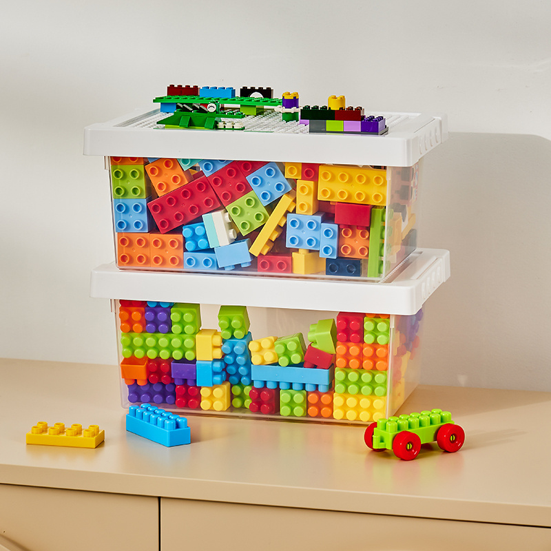 Creative Custom Building Block Storage Box Toys Organizer Kids Lego Box Stackable Block Case Container for household