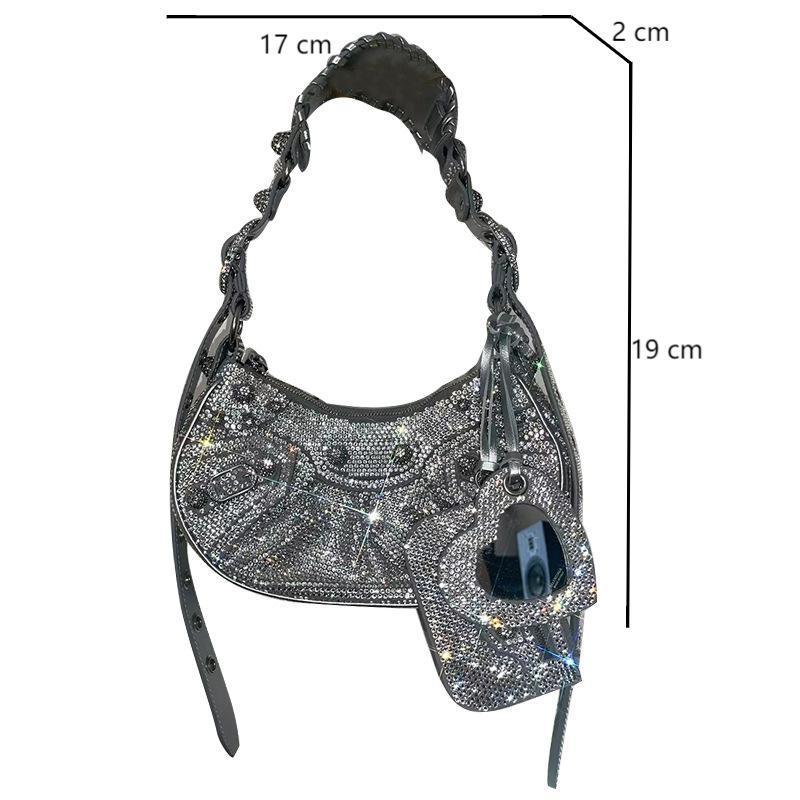 Luxury Diamonds Purses Top Designer Brand Women Shinny Rhinestone Shoulder Cross-body Evening Party Bags