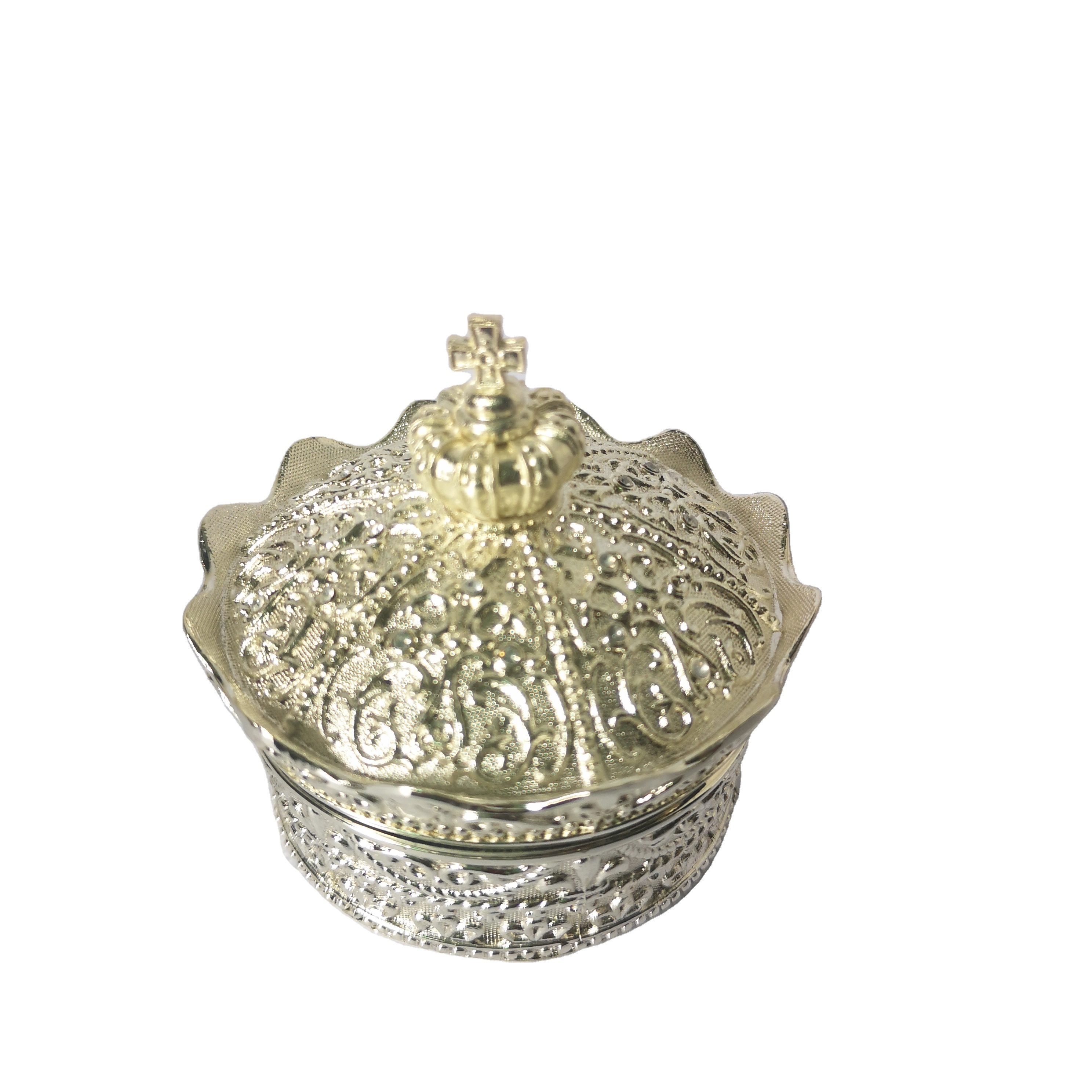 slivery crown ring box jewelry trinket box for jewelry