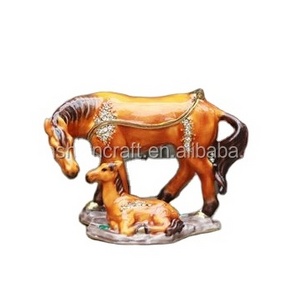 Horse (Mare)nuzzling foal trinket jewelry box wholesale