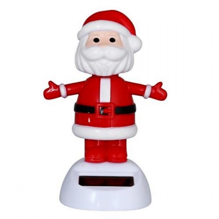 Solar Powered Dancing Christmas Swinging Animated Bobble Dancer Toy Car Decor