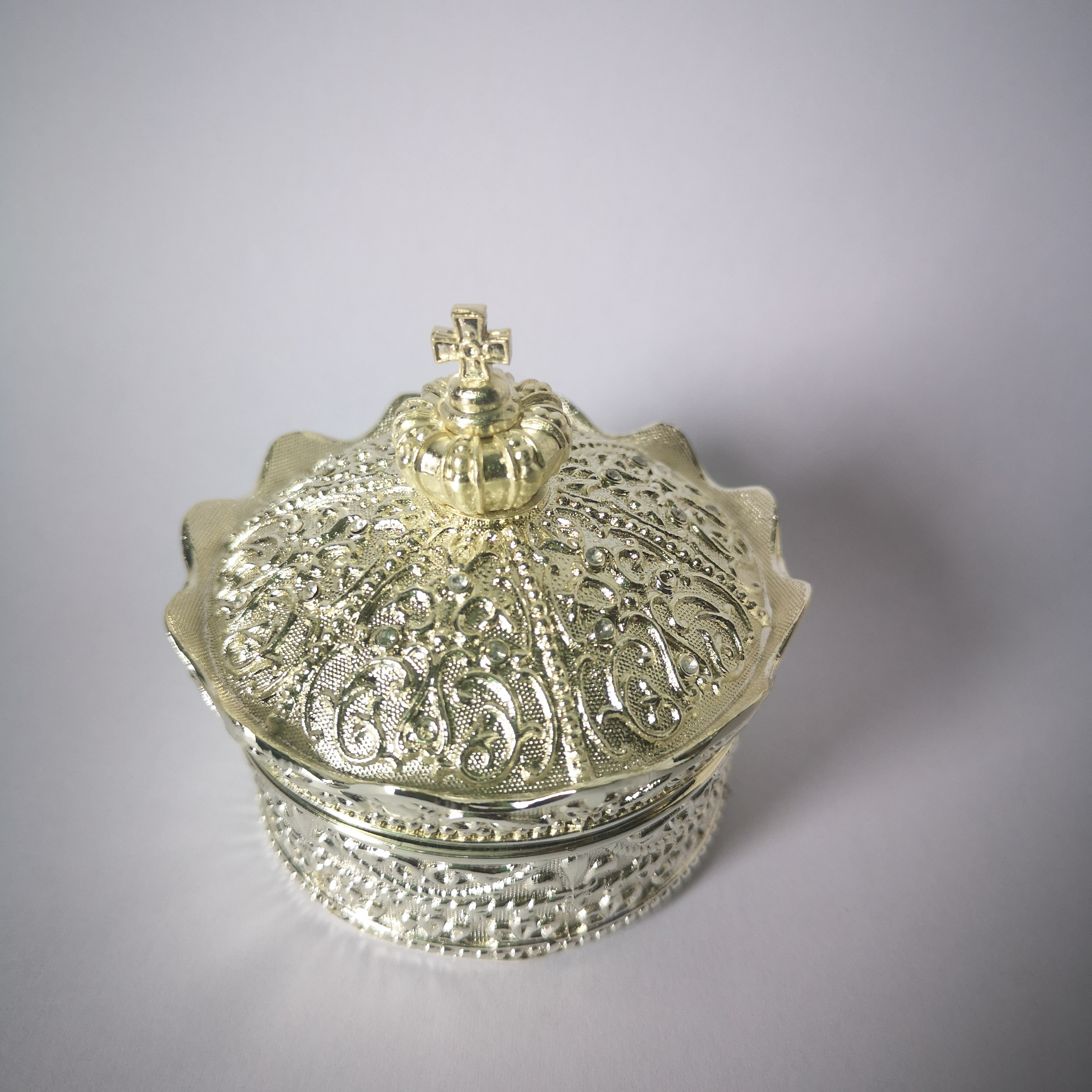 slivery crown ring box jewelry trinket box for jewelry