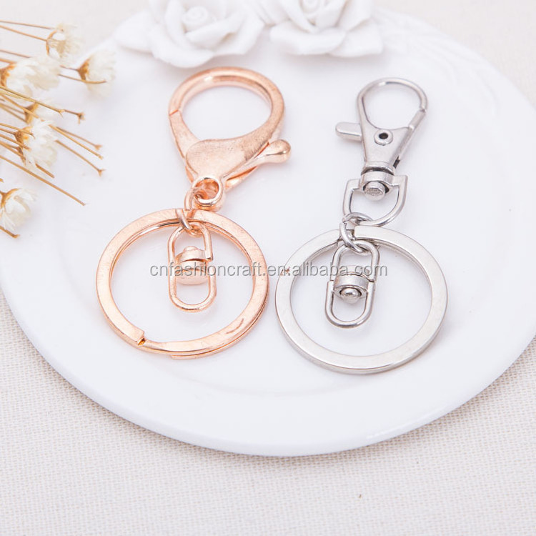 High Quality Accessory Gold Nickel silver Lobster Clasp Keychain