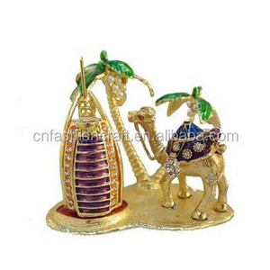 Camel palm tree and Burj Al Arab Hotel design trinket box for hotel gifts